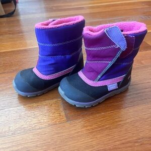 See Kai Run - Baker insulated Kids Winter Boots - Purple and Pink